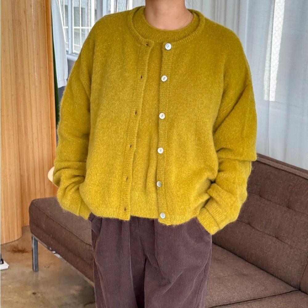 Le Bon Shoppe LEILA MOHAIR CARDIGAN - BISTRO YELLOW